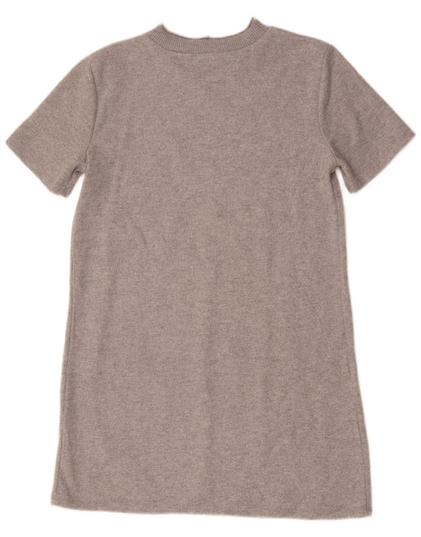 Zara Womens T-Shirt Dress UK 16 Large Grey Flecked Polyester