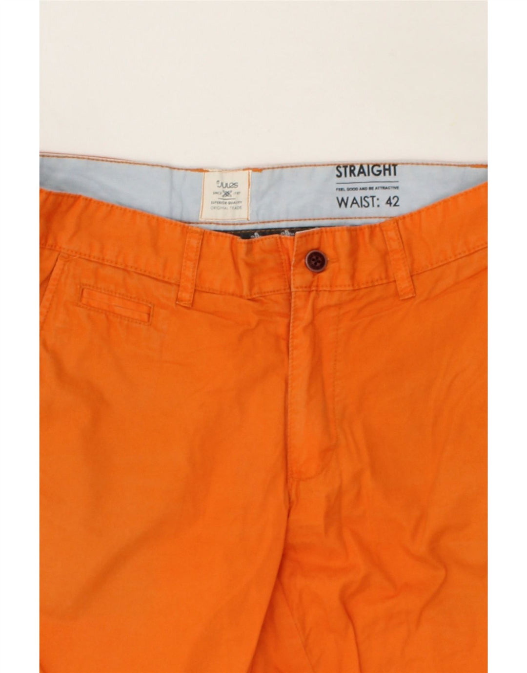 JULES Womens Chino Shorts W34 Large Orange Cotton Vintage Jules and Second-Hand Jules from Messina Hembry 