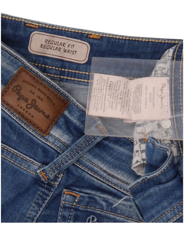PEPE JEANS Womens Regular Fit Denim Shorts W30 Medium Blue Cotton
