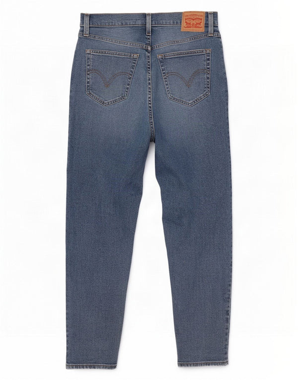 Levi's Womens Mom High Waist Tapered Jeans W30 L29 Blue Cotton
