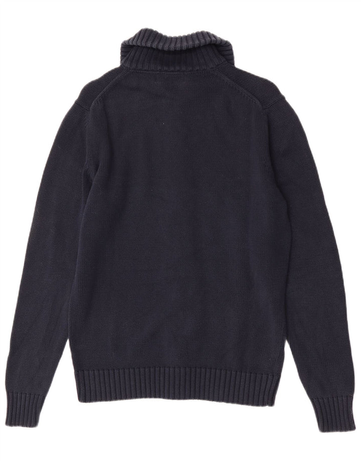 Zara Mens Cardigan Sweater Medium Navy Blue
