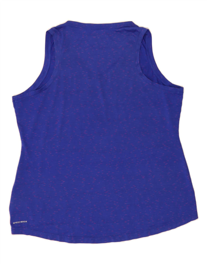 REEBOK Womens Vest Top UK 18 XL Blue Flecked Polyester Vintage Reebok and Second-Hand Reebok from Messina Hembry 