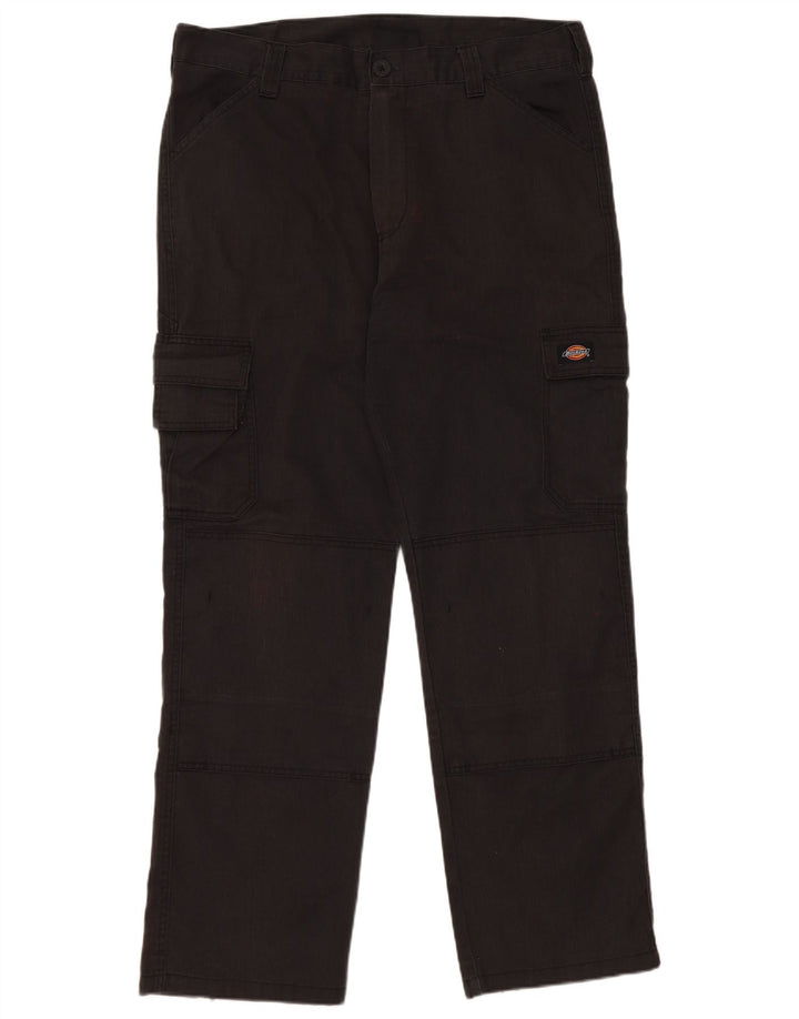 Dickies Mens Straight Cargo Trousers W36 L30 Black Polyester