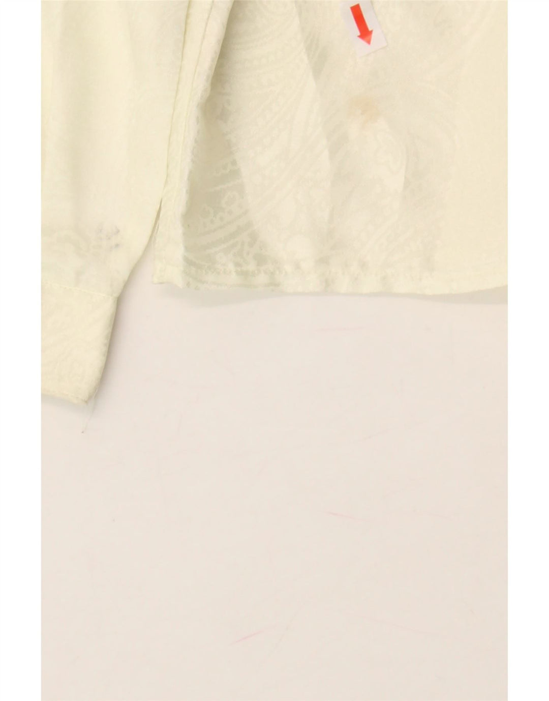 VINTAGE Womens Shirt UK 20 2XL Off White Polyester Vintage Vintage and Second-Hand Vintage from Messina Hembry 