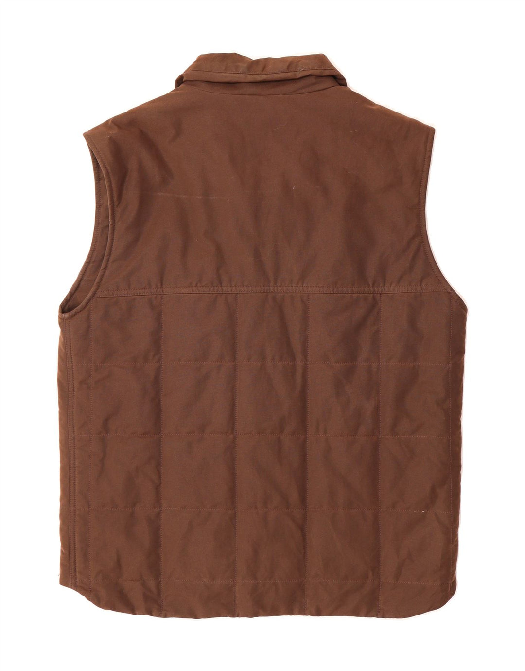 TRUSSARDI Mens Padded Gilet IT 48 Medium Brown Cotton Vintage Trussardi and Second-Hand Trussardi from Messina Hembry 