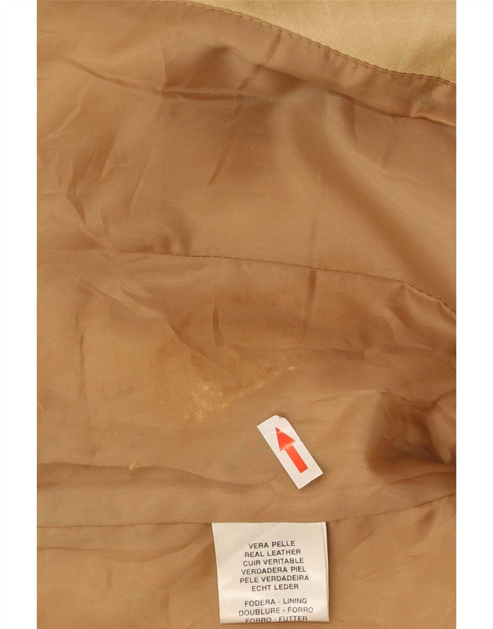 Conbipel Dame Læderjakke IT 44 Medium Beige