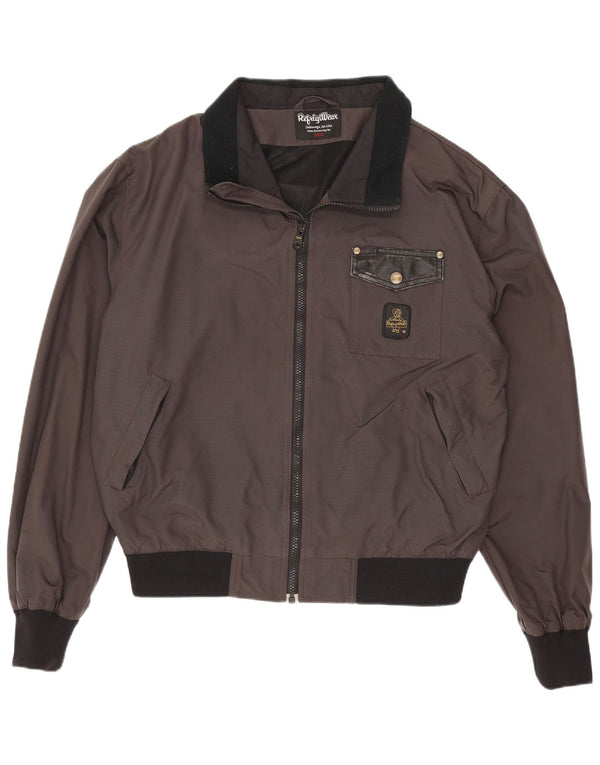 Refrigiwear Mens Bomber Jacket UK 40 Large Grey Colourblock Polyamide