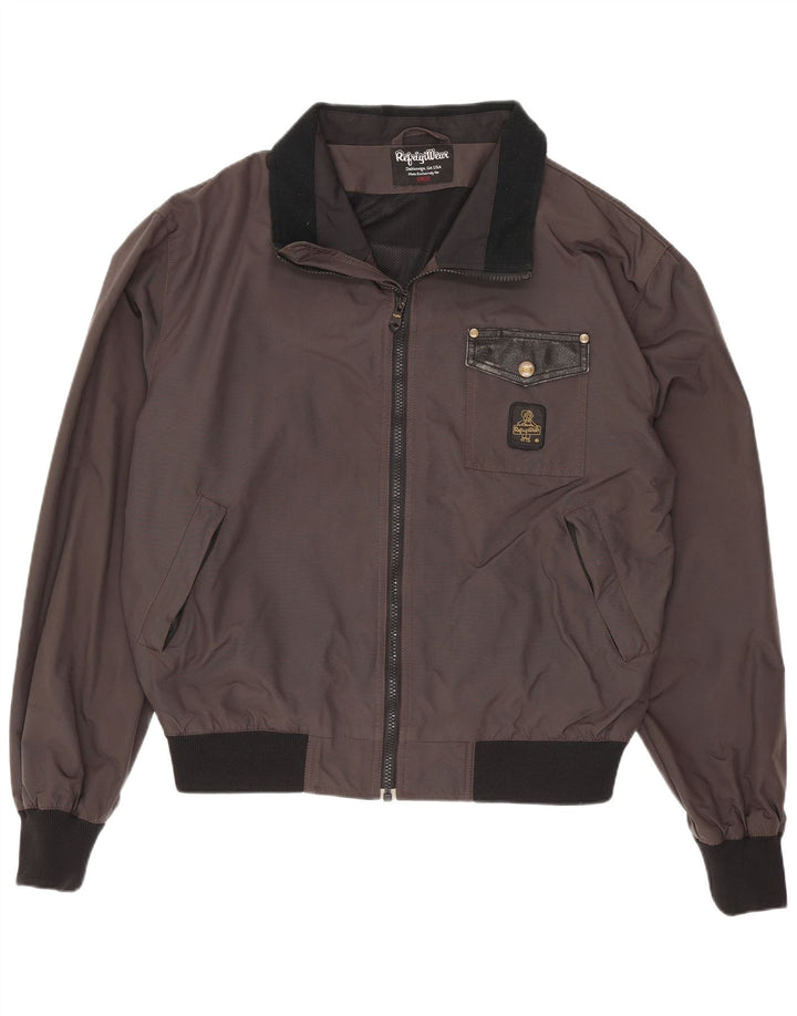 Refrigiwear Chaqueta bomber para hombre UK 40 Large Gris Colorblock Poliamida