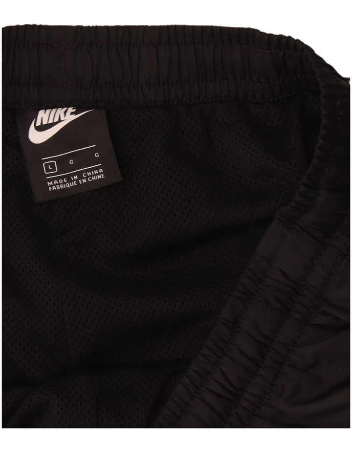 Nike Mens Graphic Regular Sport Shorts Large Black Polyester