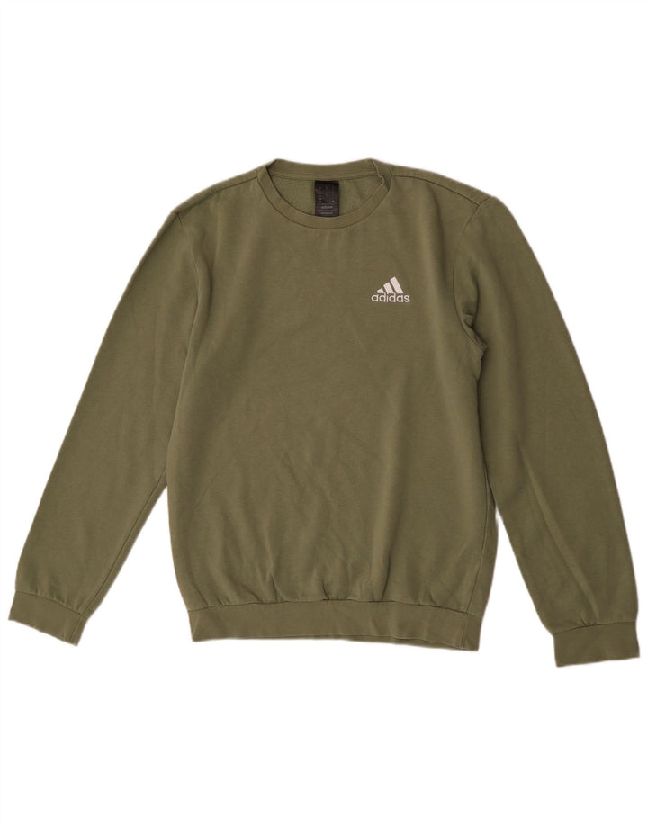 Adidas Mens Sweatshirt Jumper Small Green Cotton