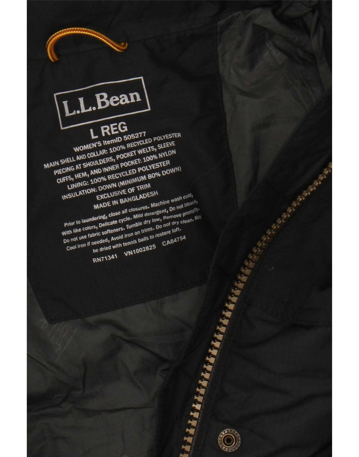 L.L.Bean Polstret hættejakke til kvinder UK 16 Stor grå polyester