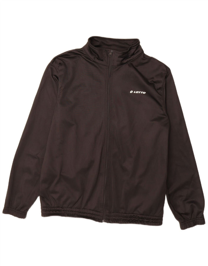 Lotto Mens Tracksuit Top Jacket Medium Black Polyester