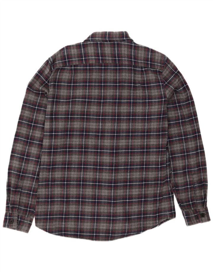 BENETTON Flanelskjorte til mænd mellemgrå ternet
