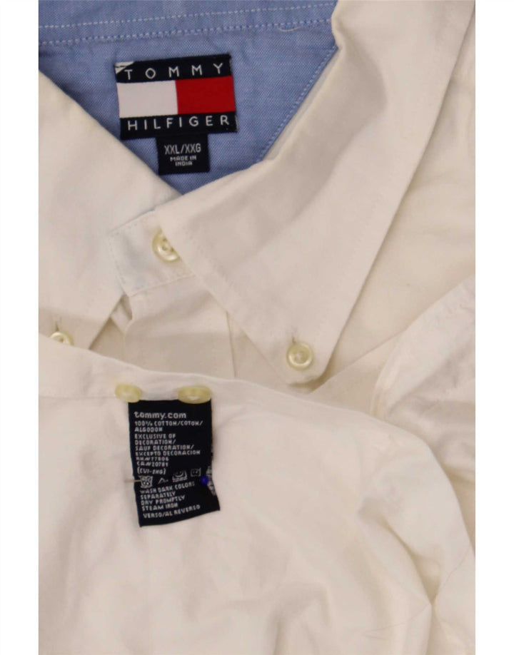 Tommy Hilfiger Mens Shirt 2XL White Cotton