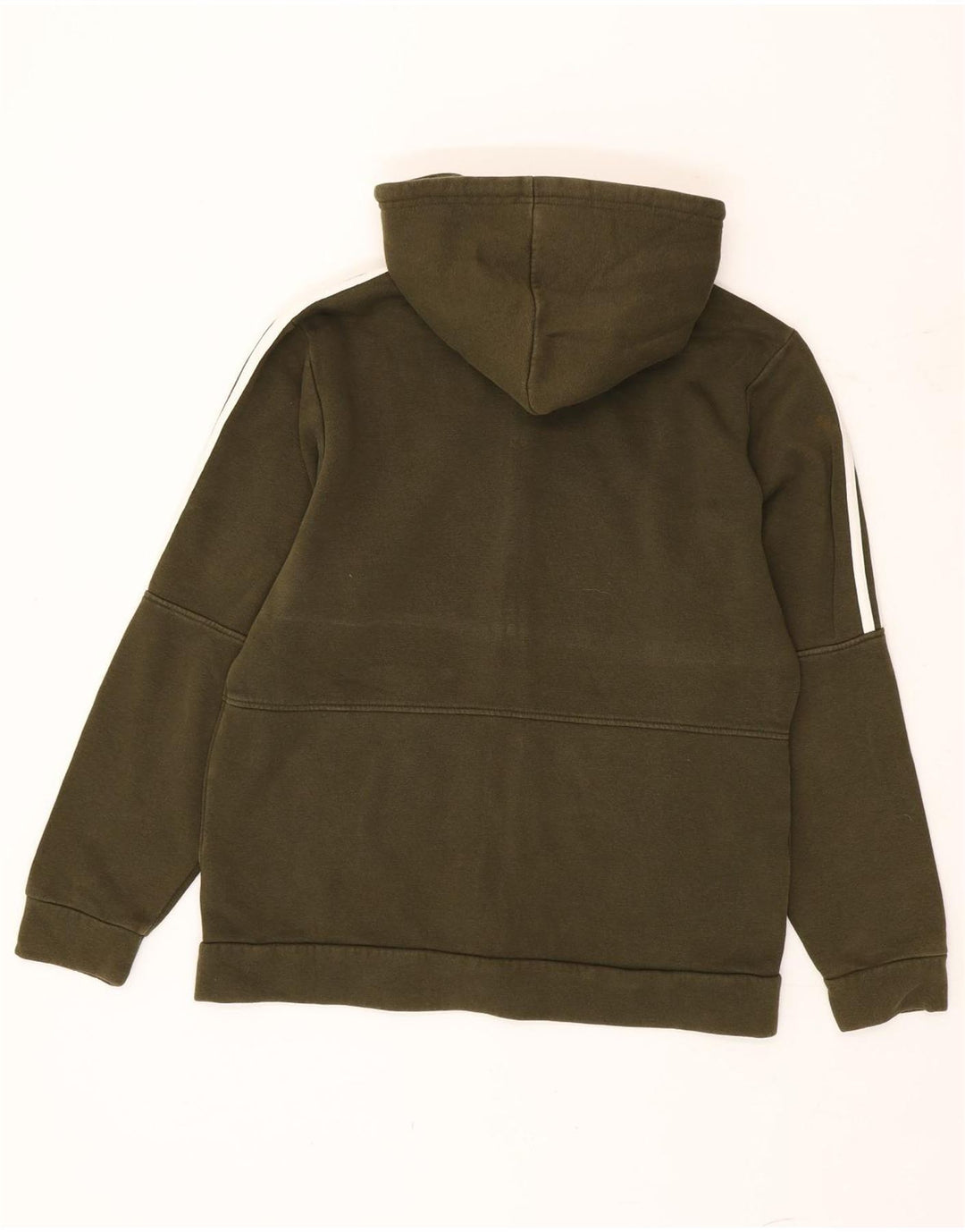 Adidas Mens Zip Hoodie Sweater Medium Khaki Cotton