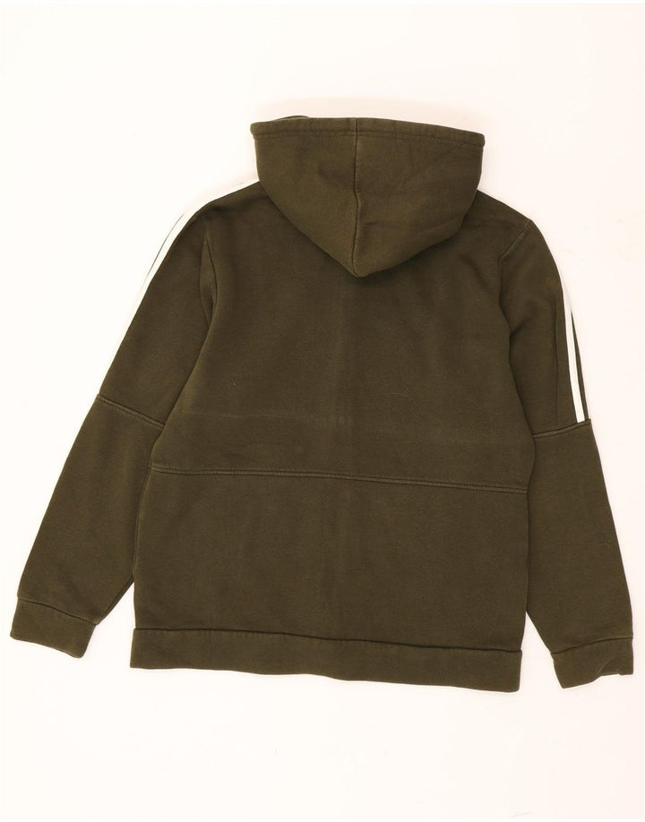 Adidas Mens Zip Hoodie Sweater Medium Khaki Cotton