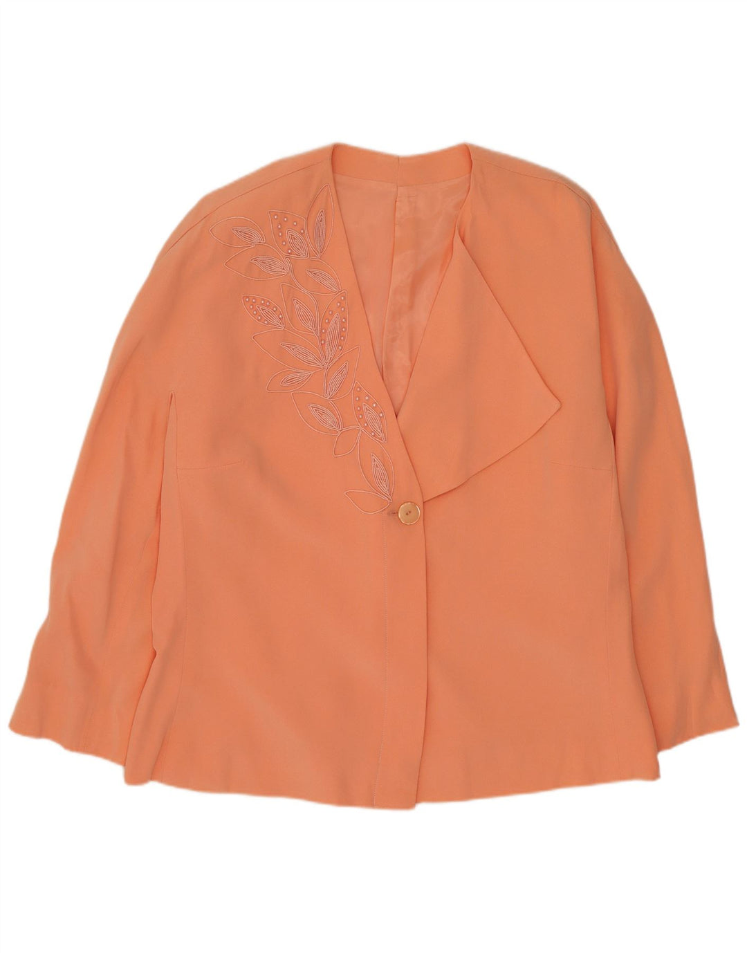 Giacca blazer vintage da donna a 1 bottone UK 16 grande arancione