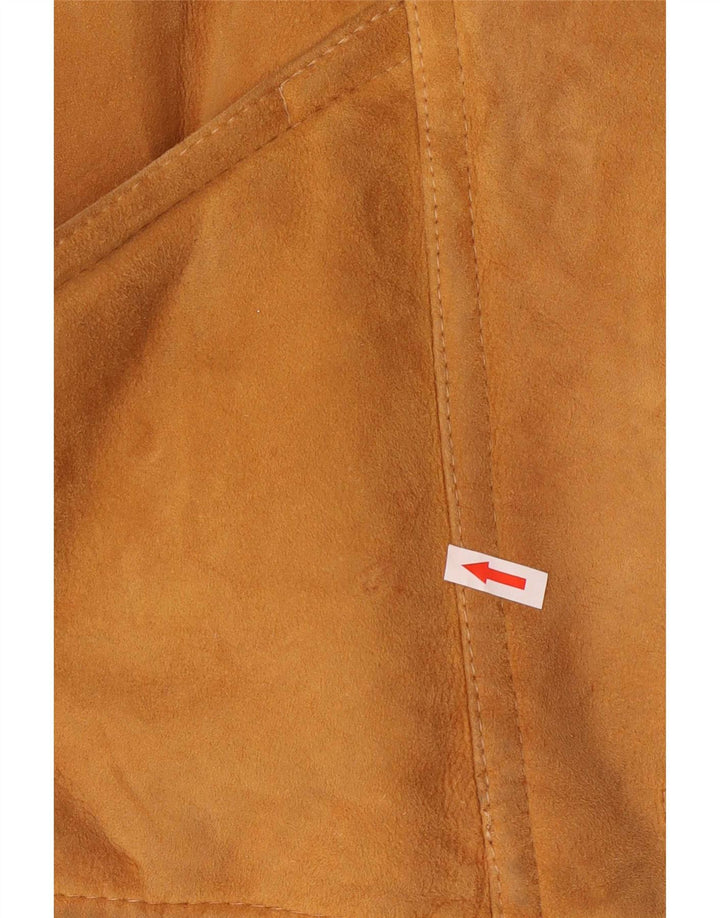 Vintage Womens Oversized Shearling Jacket IT 42 Medium Brown Colourblock