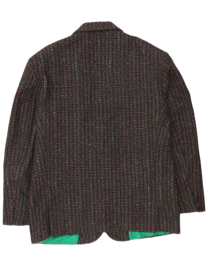 Luck in Luck Herre 3-knaps blazerjakke UK 42 XL Grå Flecked Wool