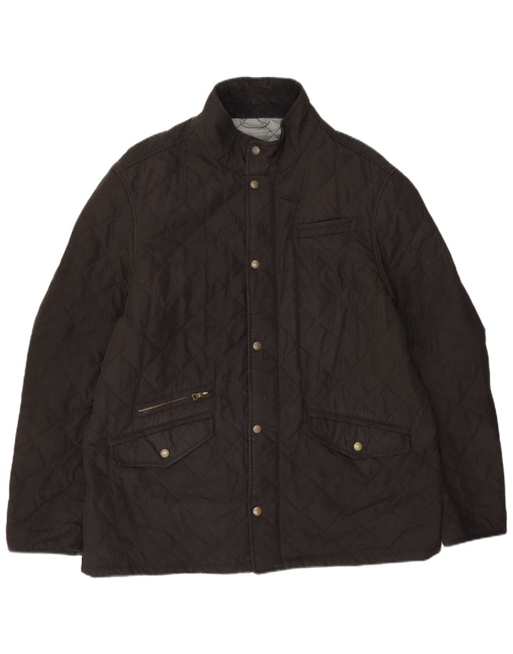 Marks & Spencer Mens Blue Harbour Quilted Jacket UK 42 XL Black Polyester