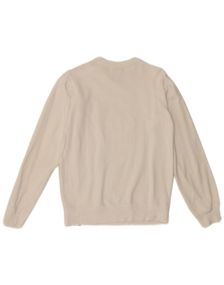 Dickies Mens Graphic Sweatshirt Jumper XS White Cotton