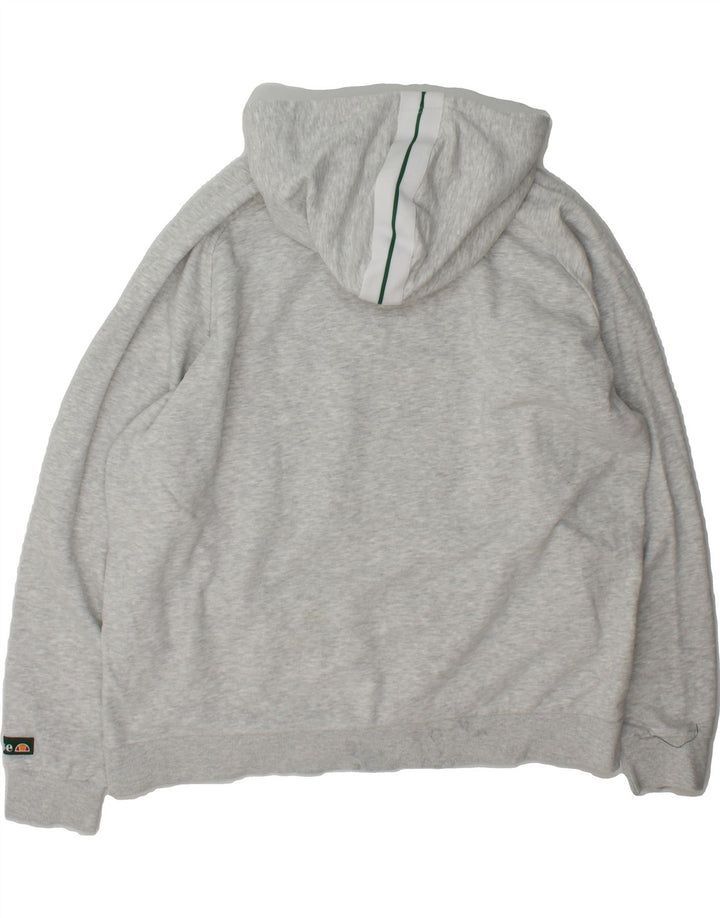 ELLESSE Mens Graphic Hoodie Jumper Large Grey Cotton Vintage Ellesse and Second-Hand Ellesse from Messina Hembry 
