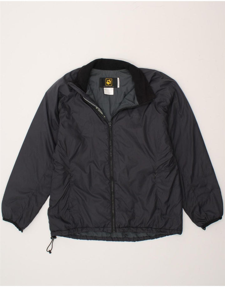 JACK WOLFSKIN Womens Rain Jacket UK 14/16 Large Grey Polyamide Vintage Jack Wolfskin and Second-Hand Jack Wolfskin from Messina Hembry 
