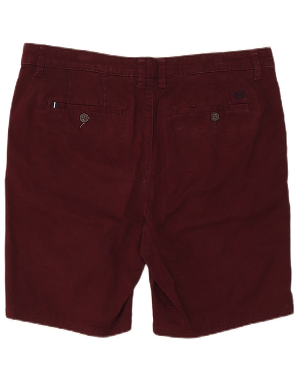 Мужские шорты-чинос Crew Clothing W36, большие бордовые, хлопок