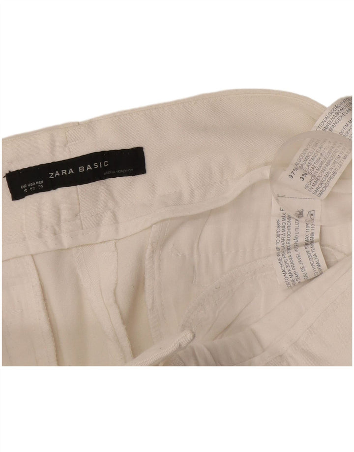 Zara Womens Chino Shorts EU 40 Medium W30  White Cotton