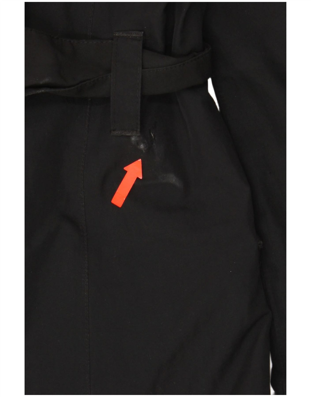 The North Face Womens Hooded Trench Coat UK 14 Medium Black Polyester