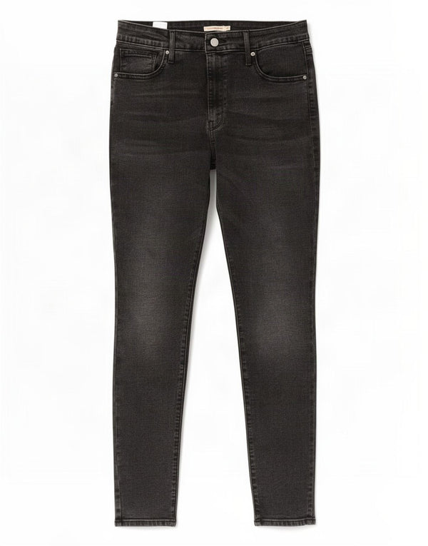 Levi's Womens 721 High Rise Skinny Jeans W32 L30 Black Cotton