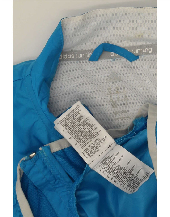 Adidas Mens Treino Top Jaqueta Poliéster Azul Médio