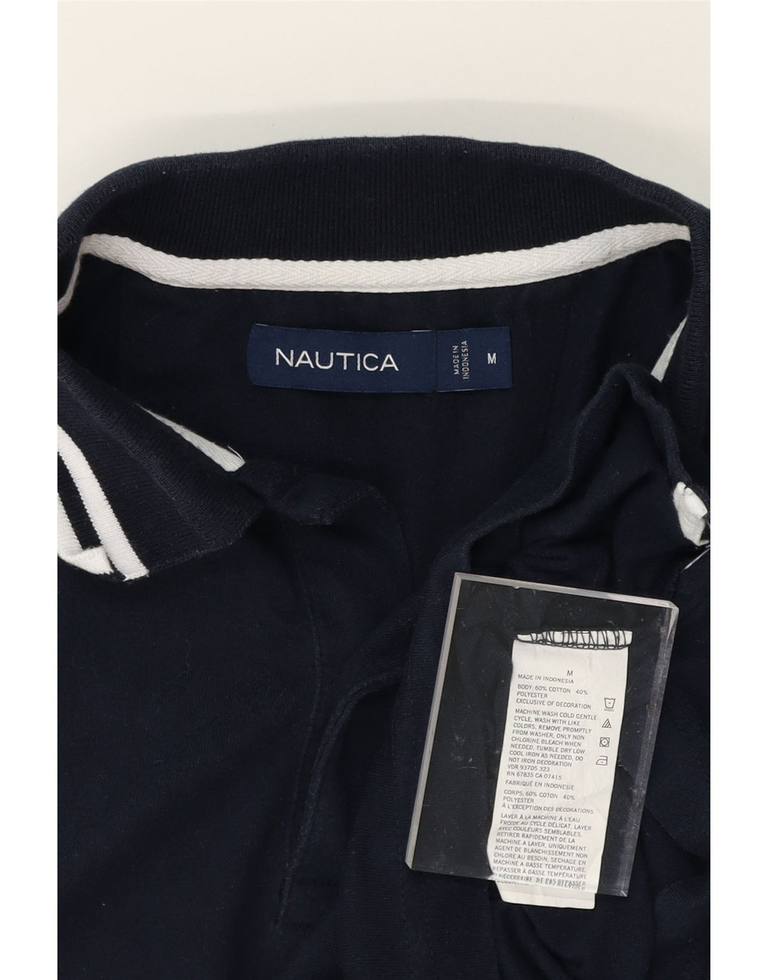 NAUTICA Mens Polo Shirt Medium Navy Blue Cotton Vintage Nautica and Second-Hand Nautica from Messina Hembry 