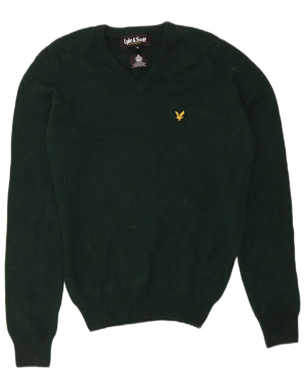 Lyle & Scott Herre V-hals sweater XS Grøn New Wool