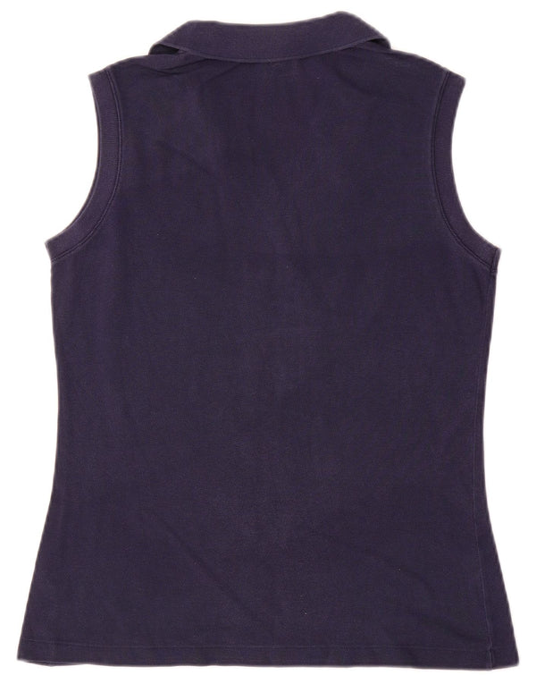 Polo senza maniche da donna Lacoste taglia 40 media cotone blu navy