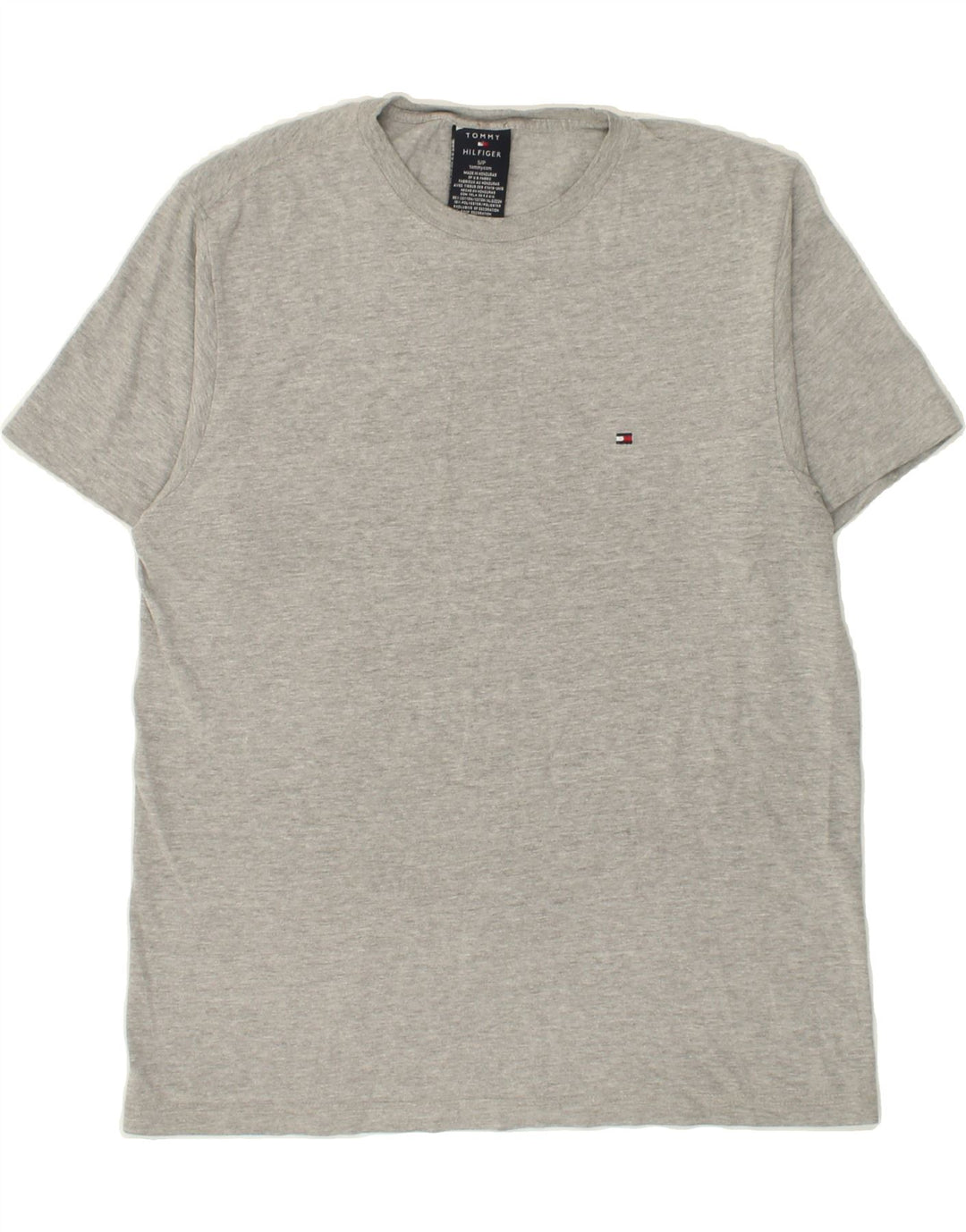 TOMMY HILFIGER Mens T-Shirt Top Small Grey Cotton Vintage Tommy Hilfiger and Second-Hand Tommy Hilfiger from Messina Hembry 