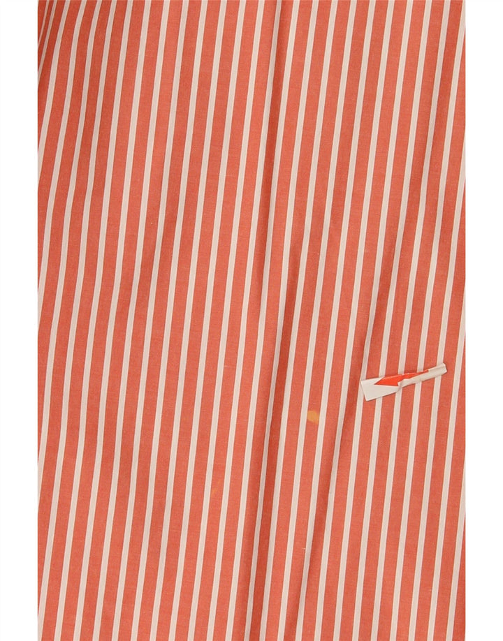 Tommy Hilfiger Mens Shirt Medium Orange Pinstripe Cotton