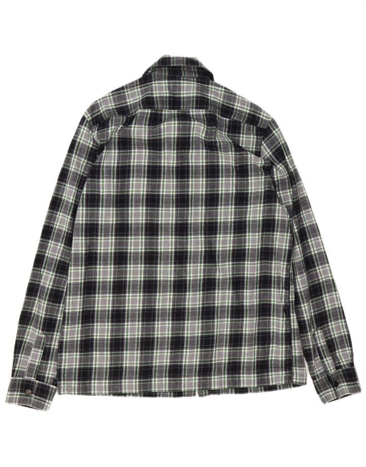 Ted Baker Camisa de franela para hombre Talla 3 Algodón a cuadros verde mediano