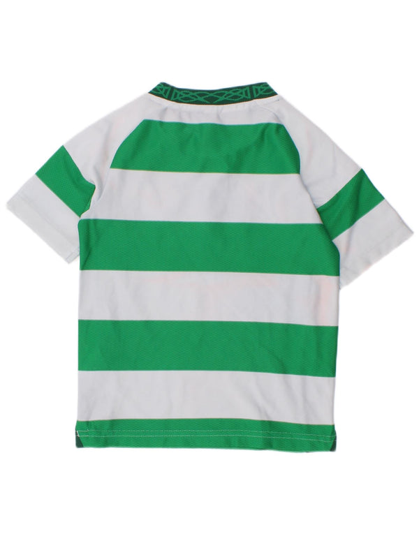 Adidas drenge grafisk t-shirt top 4-5 år grøn stribet polyester