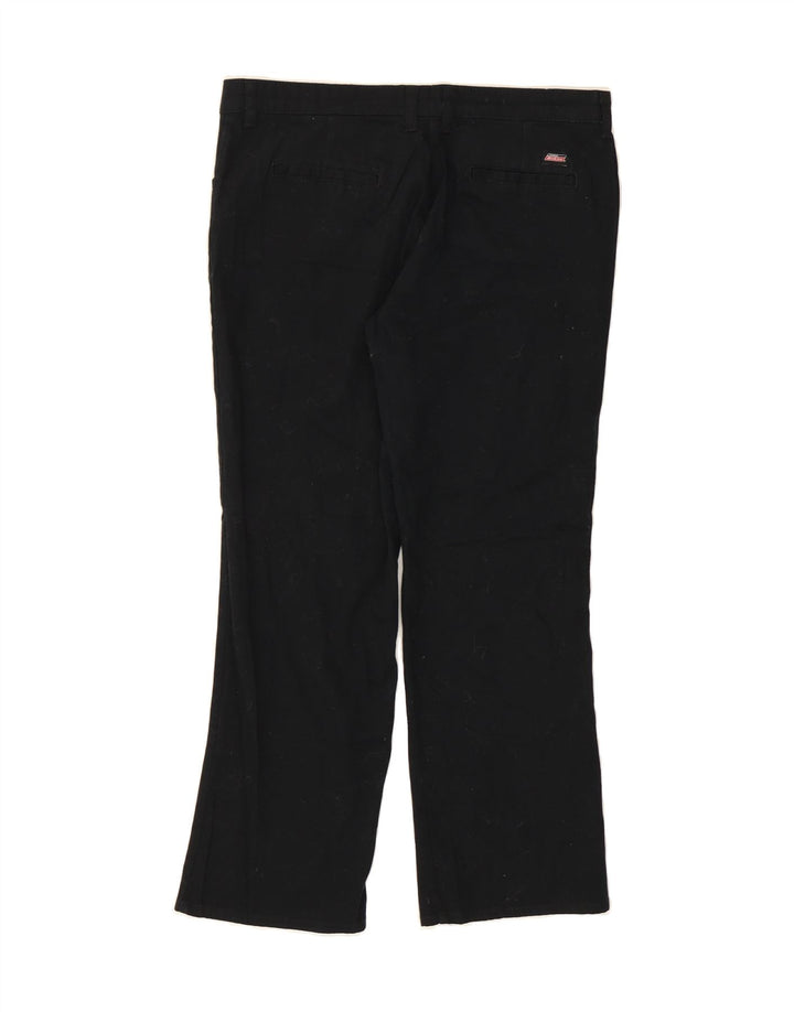 DICKIES Womens Straight Cropped Trousers W34 L27  Black Vintage Dickies and Second-Hand Dickies from Messina Hembry 