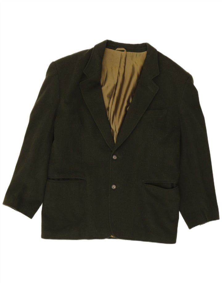 MARLBORO CLASSICS Mens 2 Button Blazer Jacket EU 50 Large Green Wool