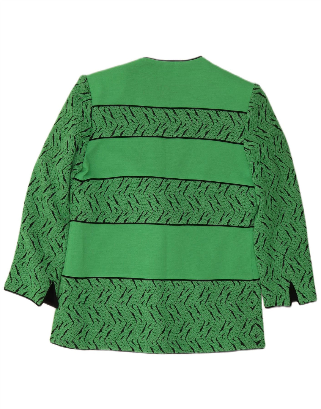 Pierre Cardin Womens 3 Button Blazer Jacket EU 44 XL Green Geometric Wool