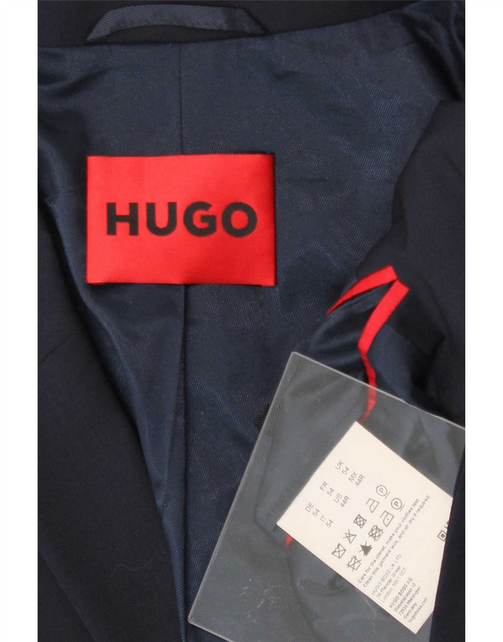 Hugo Boss Herre 2-knaps blazerjakke UK 54 2XL Navy Blue Virgin Wool
