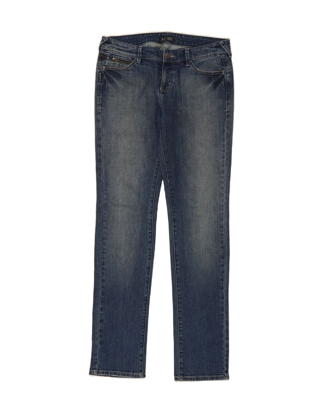 ARMANI Womens Slim Jeans  W30 L34 Blue Cotton Vintage Armani and Second-Hand Armani from Messina Hembry 