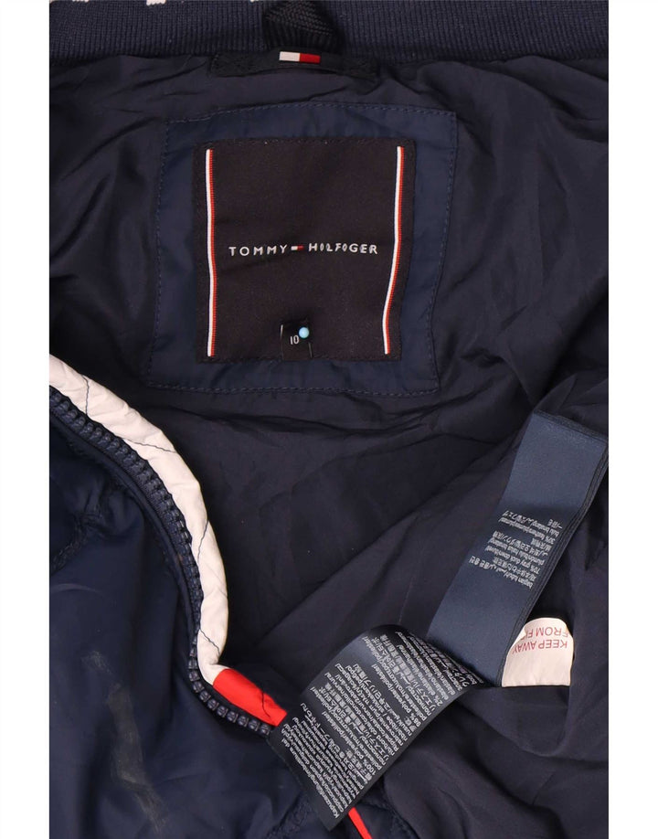 Tommy Hilfiger Boys Hooded Padded Jacket 9-10 Years Navy Blue Polyester