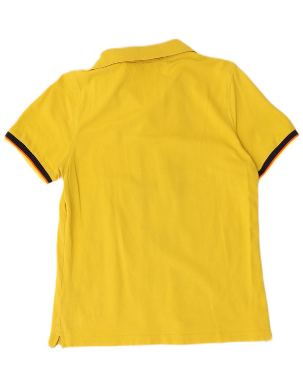 Polo Uomo K-Way in cotone rigato giallo medio