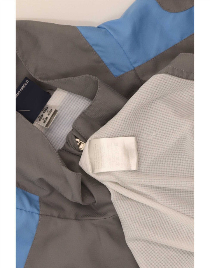Umbro Herren-Regenjacke UK 42 XL Graues Colourblock-Polyester