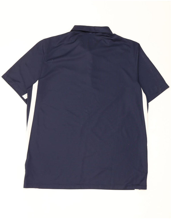 Nike Mens Dri Fit Polo Shirt Large Navy Blue Colourblock Polyester