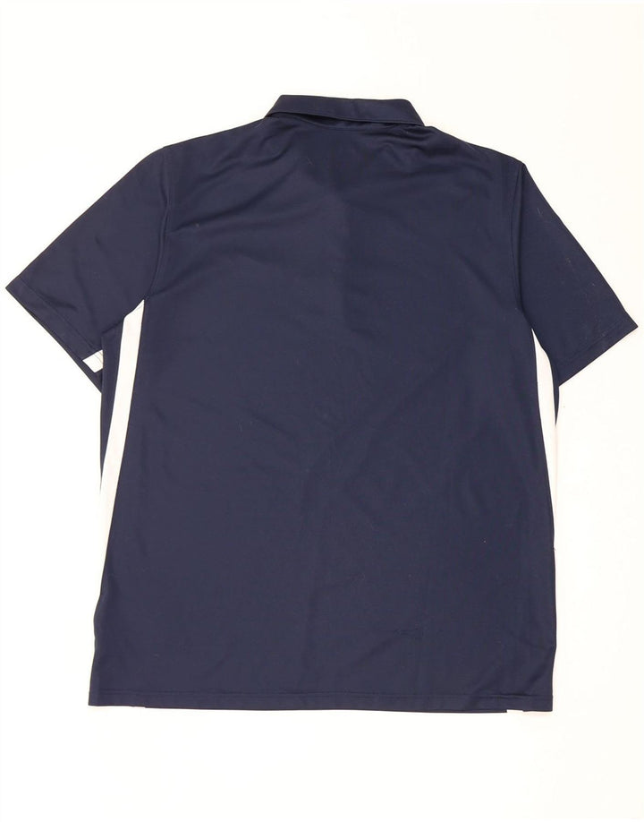 Nike Mens Dri Fit Polo Shirt Large Navy Blue Colourblock Polyester