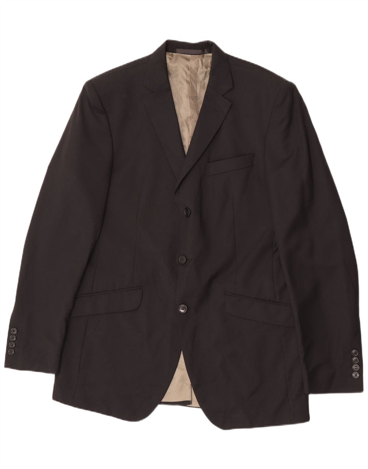 Jachetă pentru bărbați Marks & Spencer, cu 3 nasturi, slim fit, UK 40 Medium Black